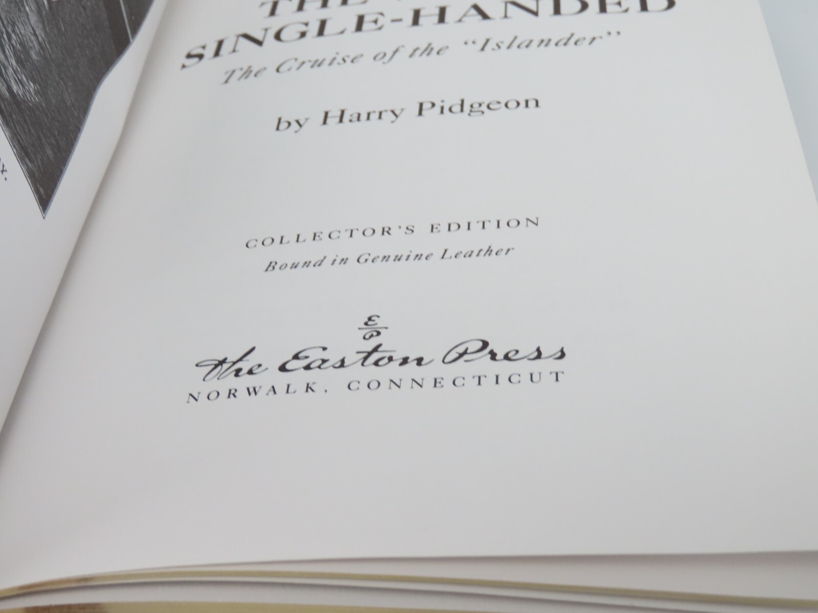 The Easton Press Around the World Single Handed by Pidgeon Leather Bound