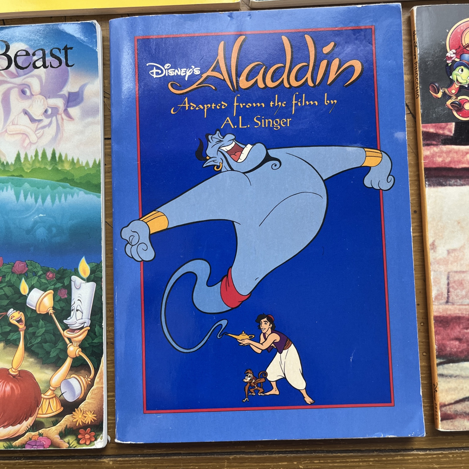 Disney Vintage Book Lot 7 Disney Press Books Aladdin by A.L. Singer 92 Lion King
