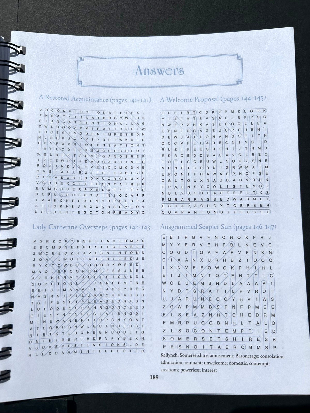 Brain Games – Jane Austen Word Search: Timeless Classics, 192 pgs. w. 84 puzzles