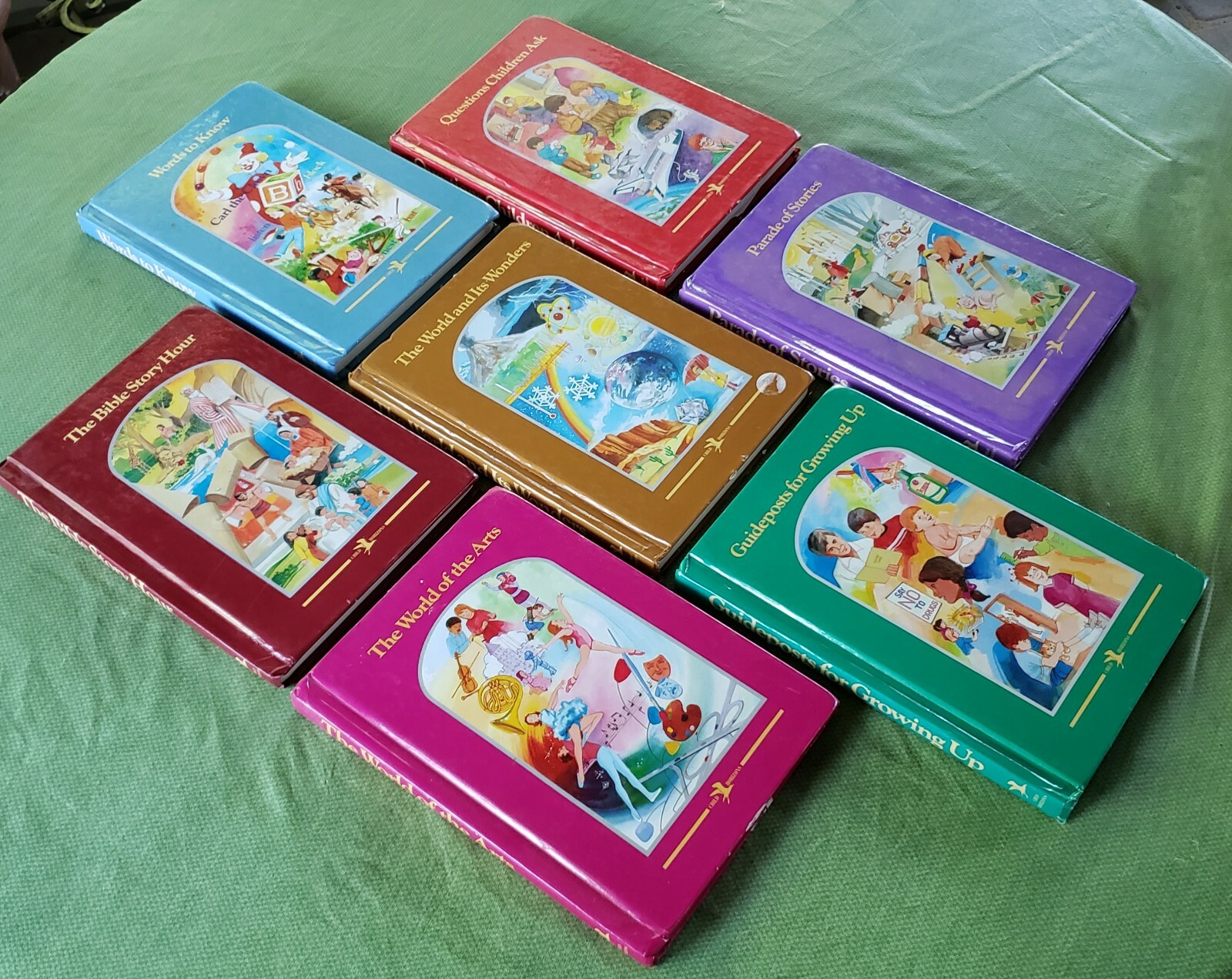 Child Horizons Set of 7 Hard Cover Children Books Home School Learning