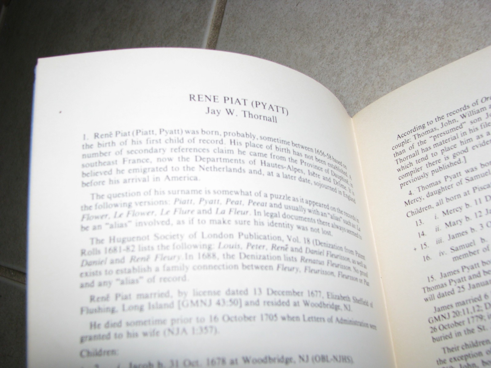 The Huguenot Historian A Journal of Huguenot History and Genealogy 1982 NJ