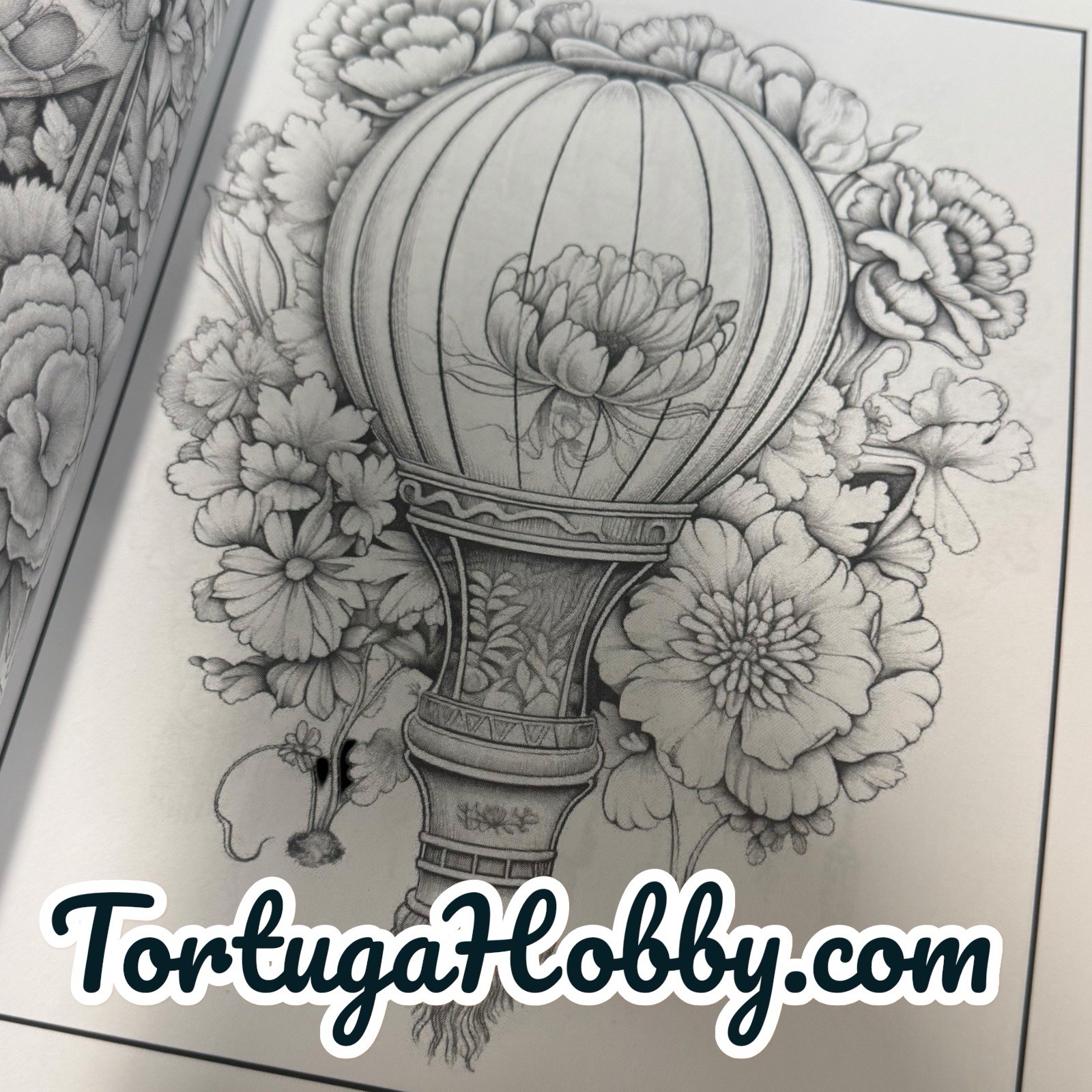 Hot Air Balloons & Boquets – Coloring Book. 100+ Pages.