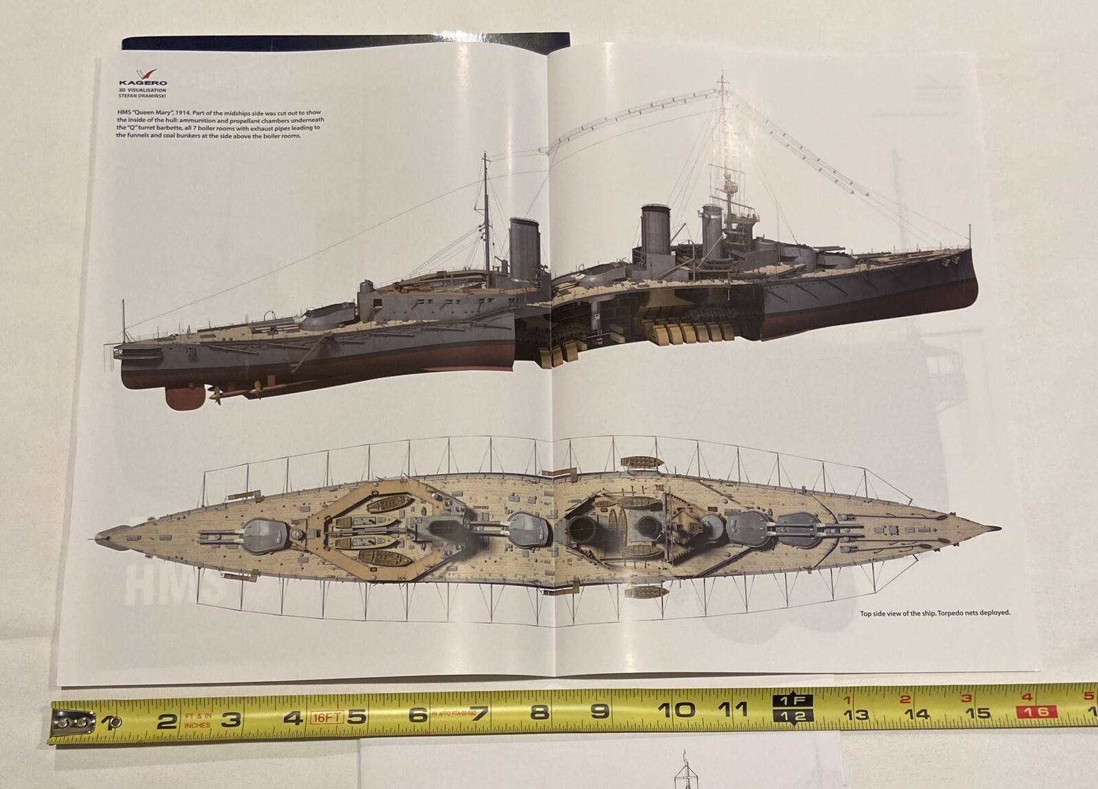THE BATTLECRUISER HMS QUEEN MARY (SUPER DRAWINGS IN 3D) By Stefan Draminksi