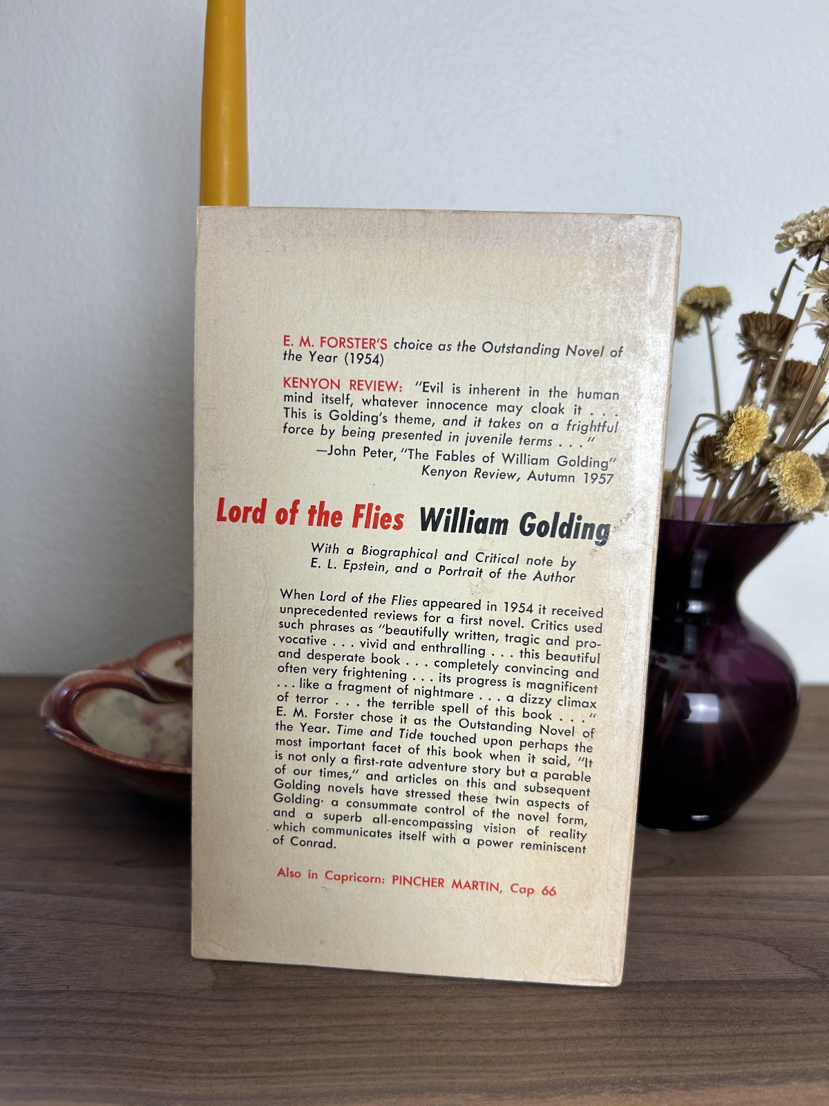 Lord of the Flies – William Golding – 1959 Paperback 27th Print – Capricorn Book