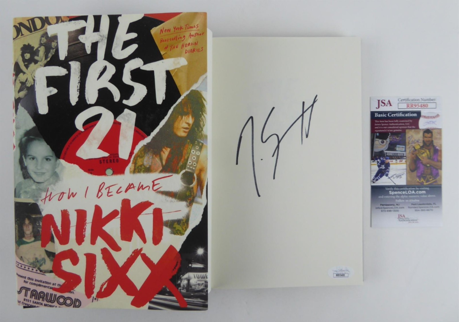 Nikki Sixx Signed The First 21 2021 HC Book 1st Edition Motley Crue JSA COA