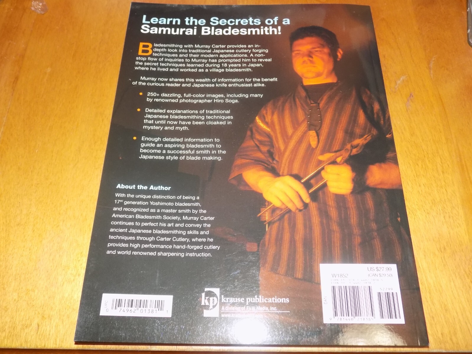 BLADESMITHING WITH MURRAY CARTER Knife Making Forge Knives Blades Blade Book NEW