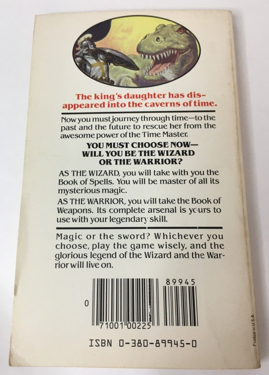 Conquest of the Time Master Lynn Beach Wizards, Warriors, and You #8 1985 1st Ed