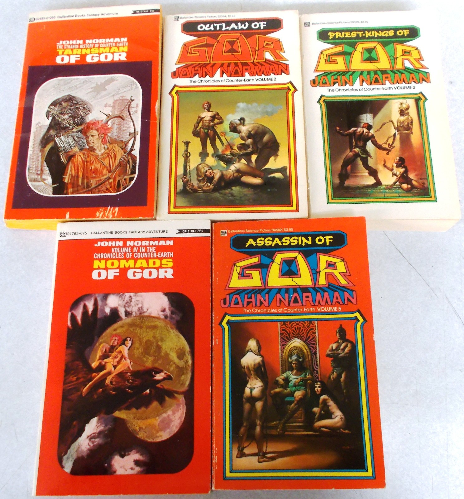 Lot of 27: John Norman complete GOR Series Tarl Cabot 1-25 DAW, DelRey, plus 2