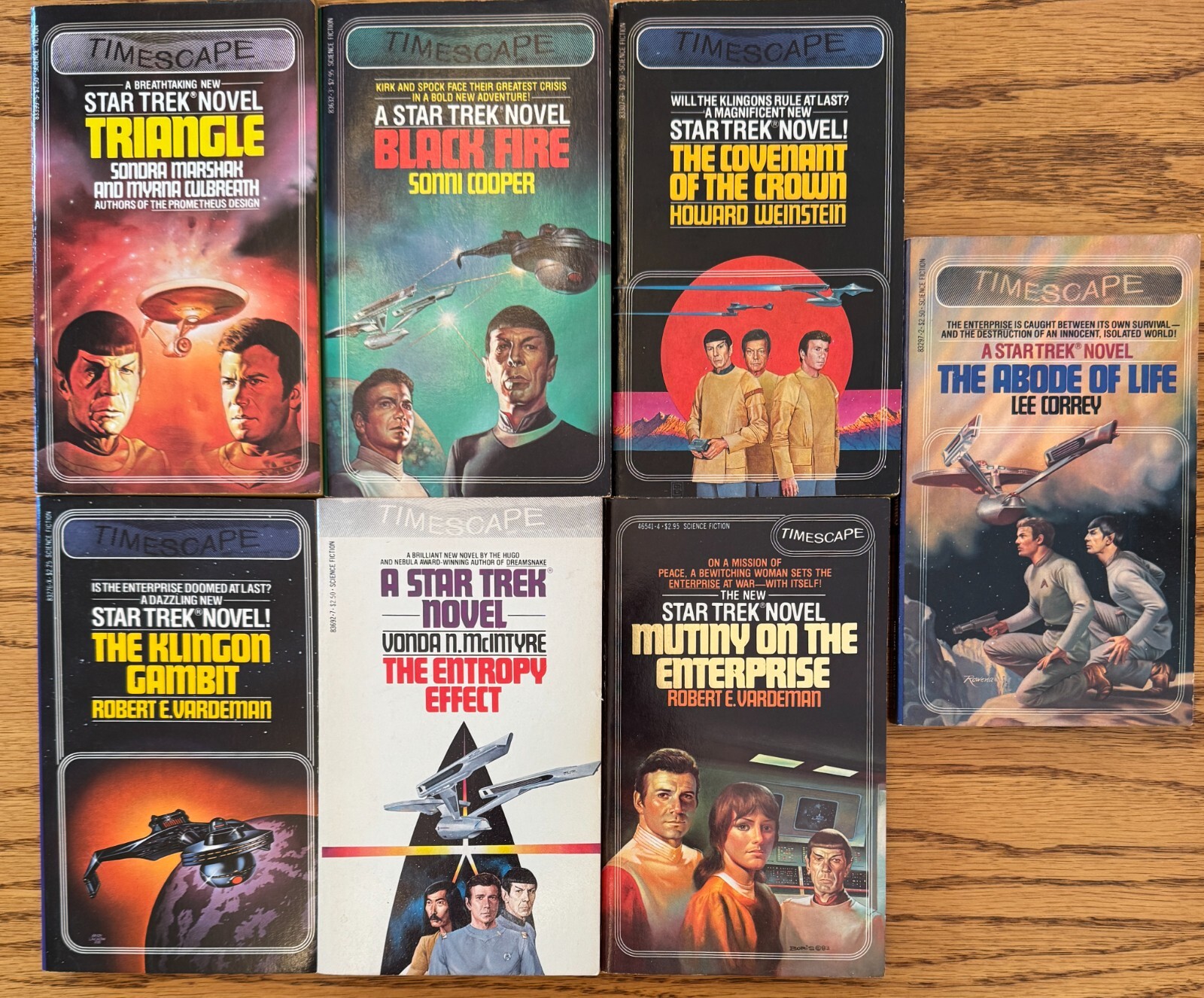 Lot 7 STAR TREK TIMESCAPE novels Entropy Effect Black fire Abode Life 1st