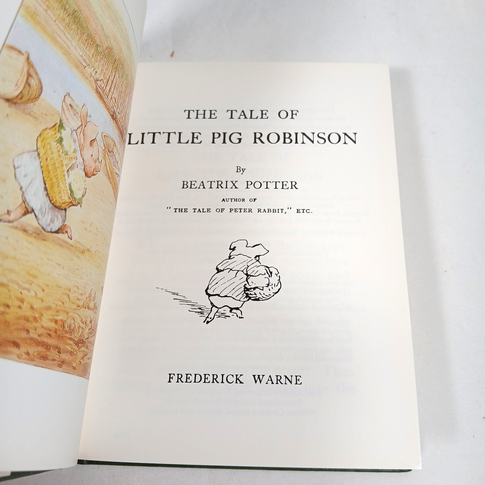 The Tale of Little Pig Robinson Beatrix Potter Original Authorized Edition 1989