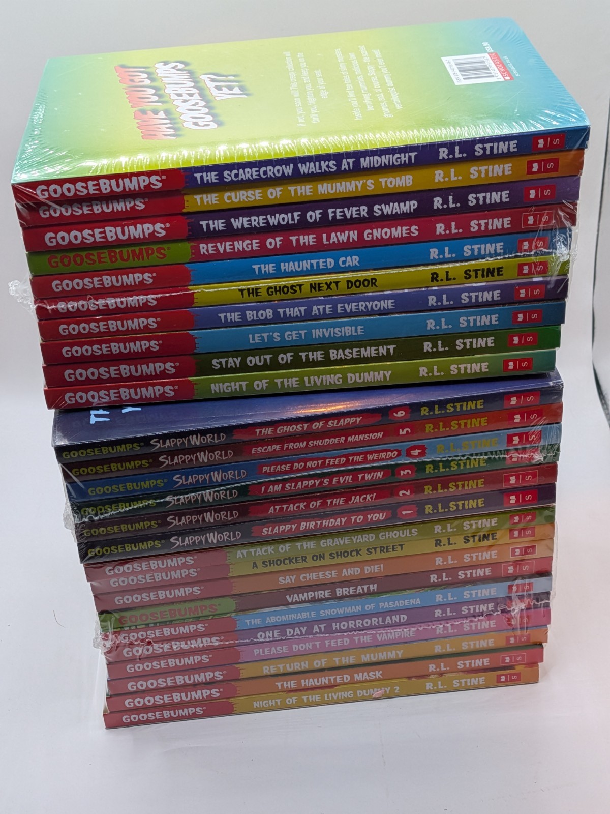 Goosebumps R.L. Stine 26 Book Box Set Lot SlappyWorld Scare Yourself Silly NEW
