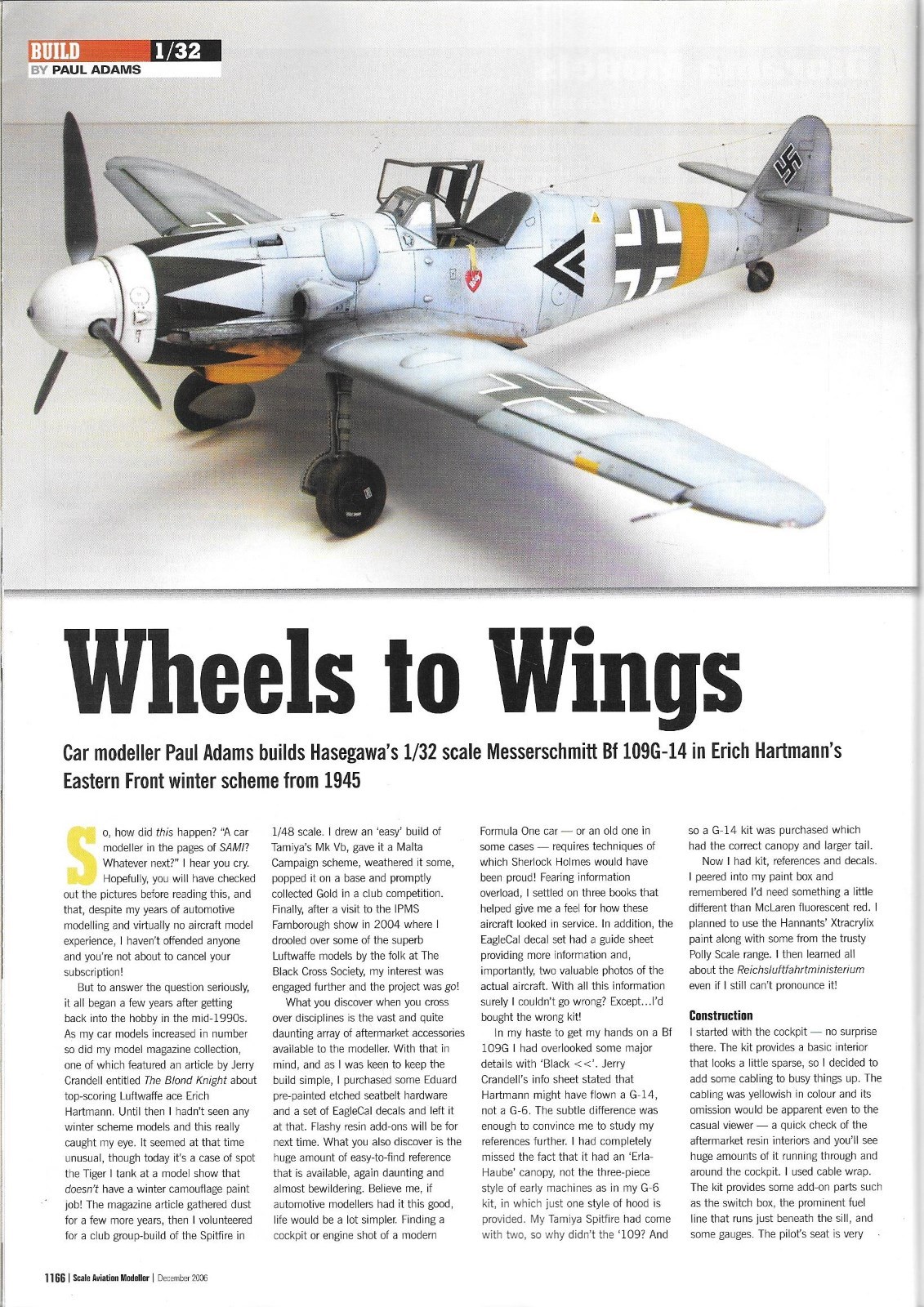 Scale Aviation Modeller V12 N12 TBF-1C Avenger RAF S.E.5a Biplane Bf 109G-14