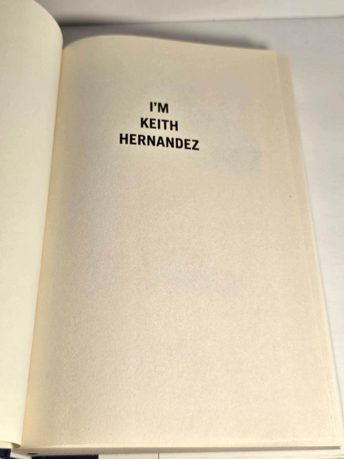 I’m Keith Hernandez, Memoir Baseball MLB New York Mets St Louis Cardinals Book