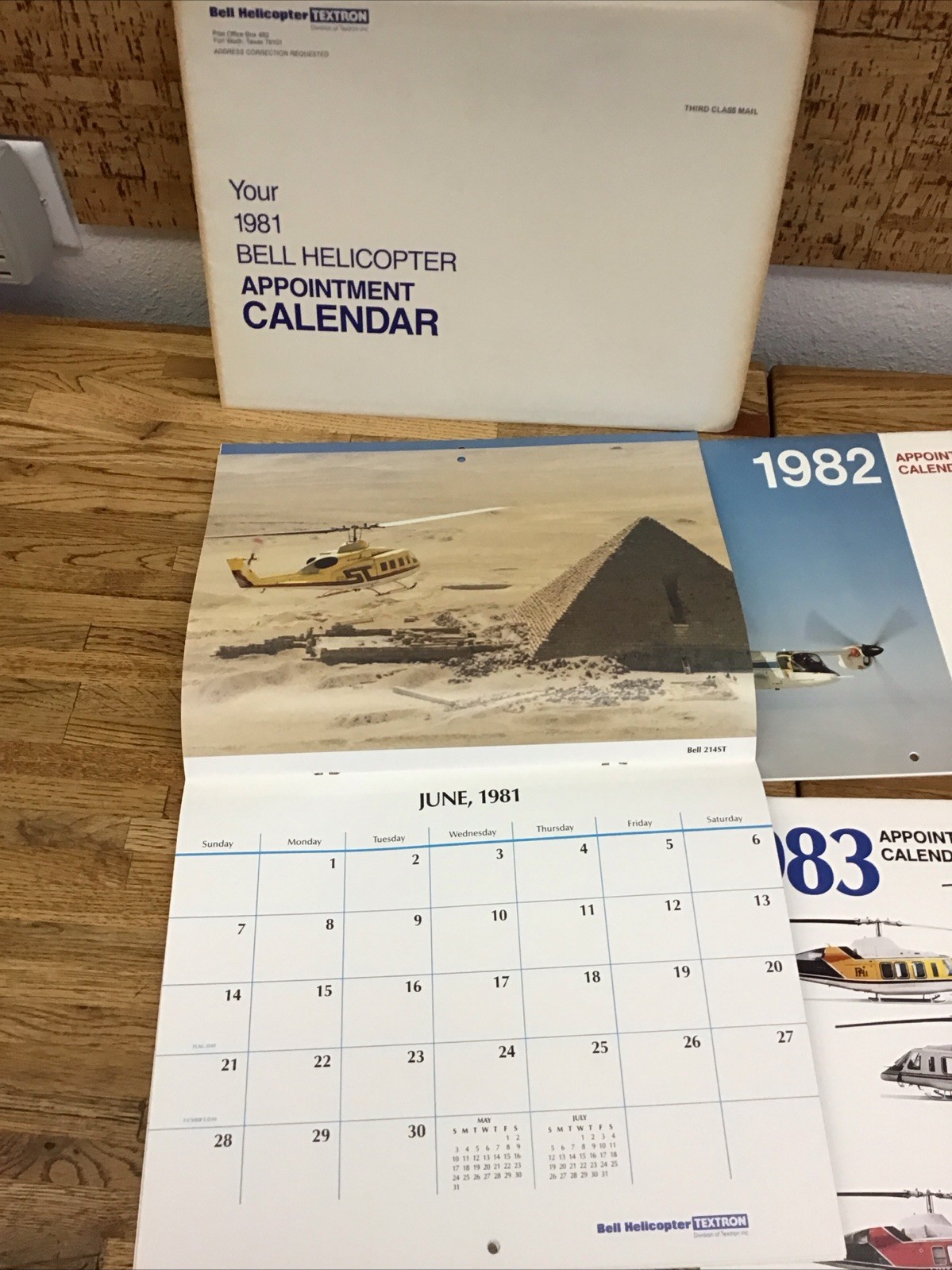 BELL HELICOPTER – Appointment Calendar – 1981 1982 1983 – Lot Of 3 – MM6.108