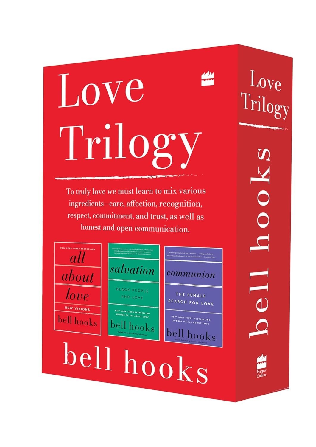 LOVE TRILOGY 3 Book Boxset bell Hooks All About Love, Salvation and Communion