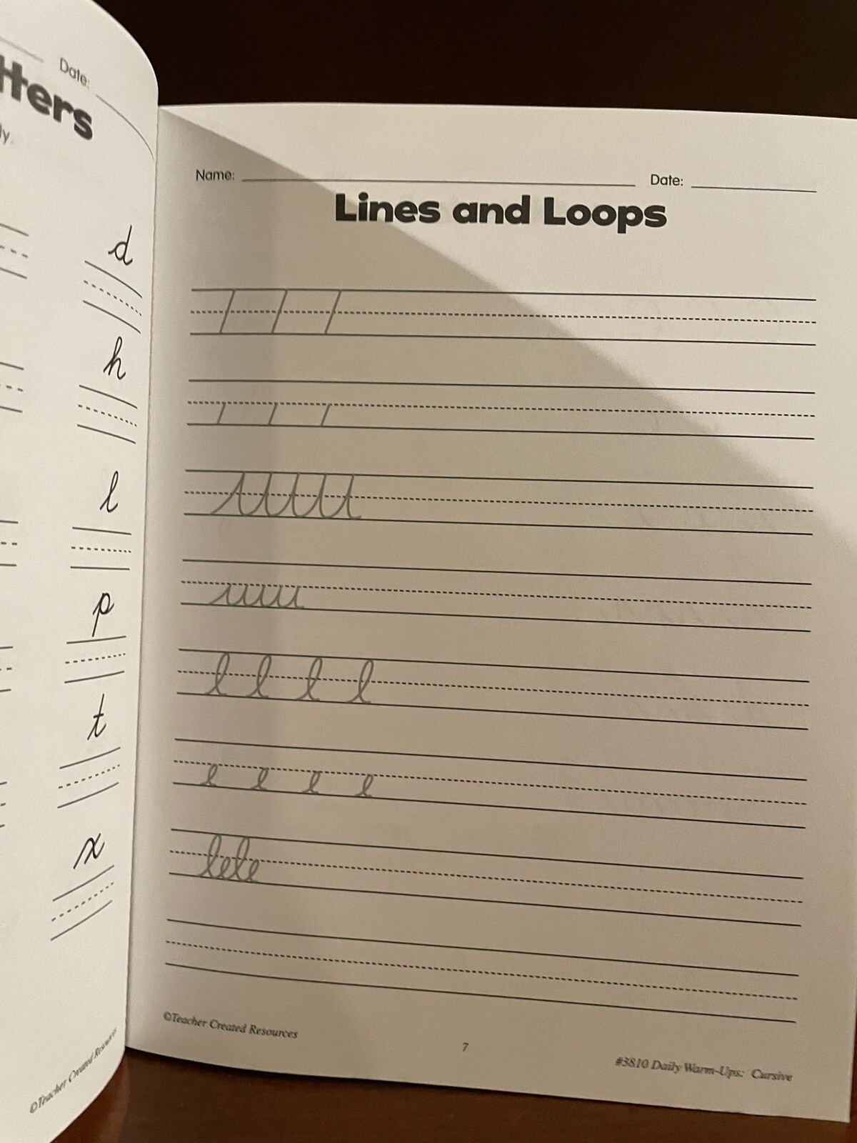 Cursive writing practice handwriting book workbook beginner Grade 2 3 4 School