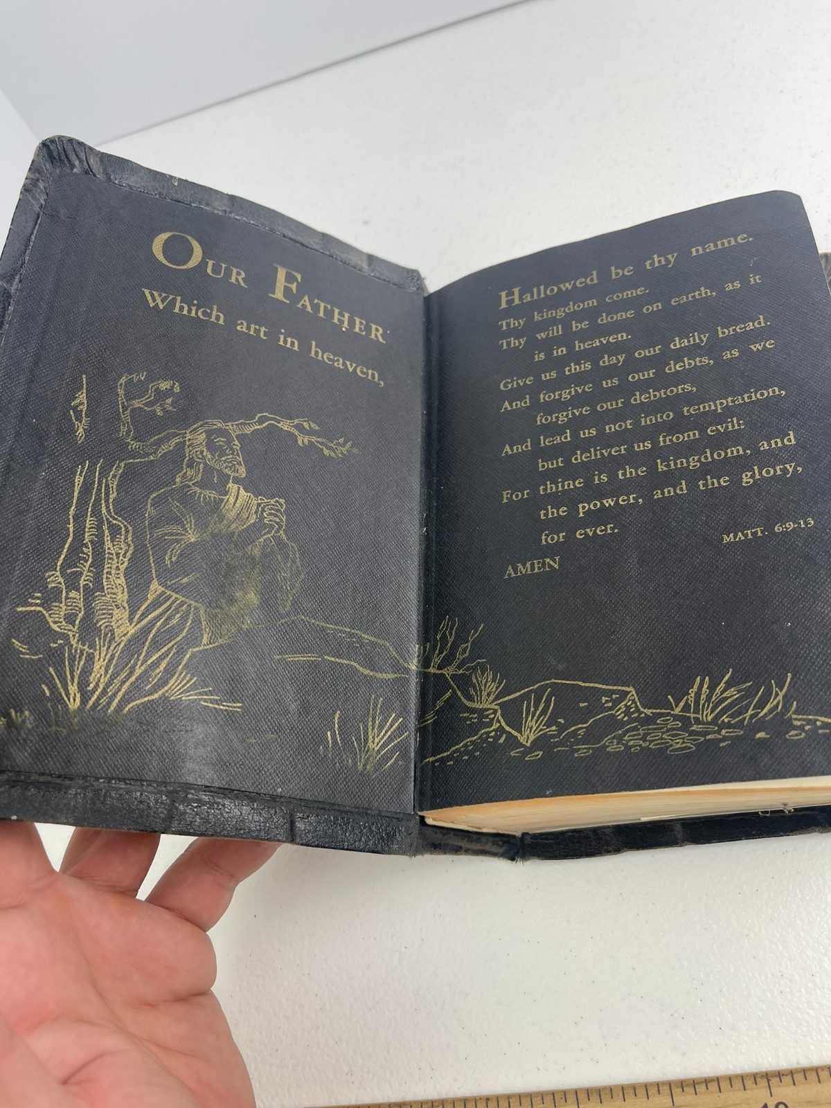 Holy Bible KJV Family Worship Edition Nashville Bible House Illustrated Vtg 1962