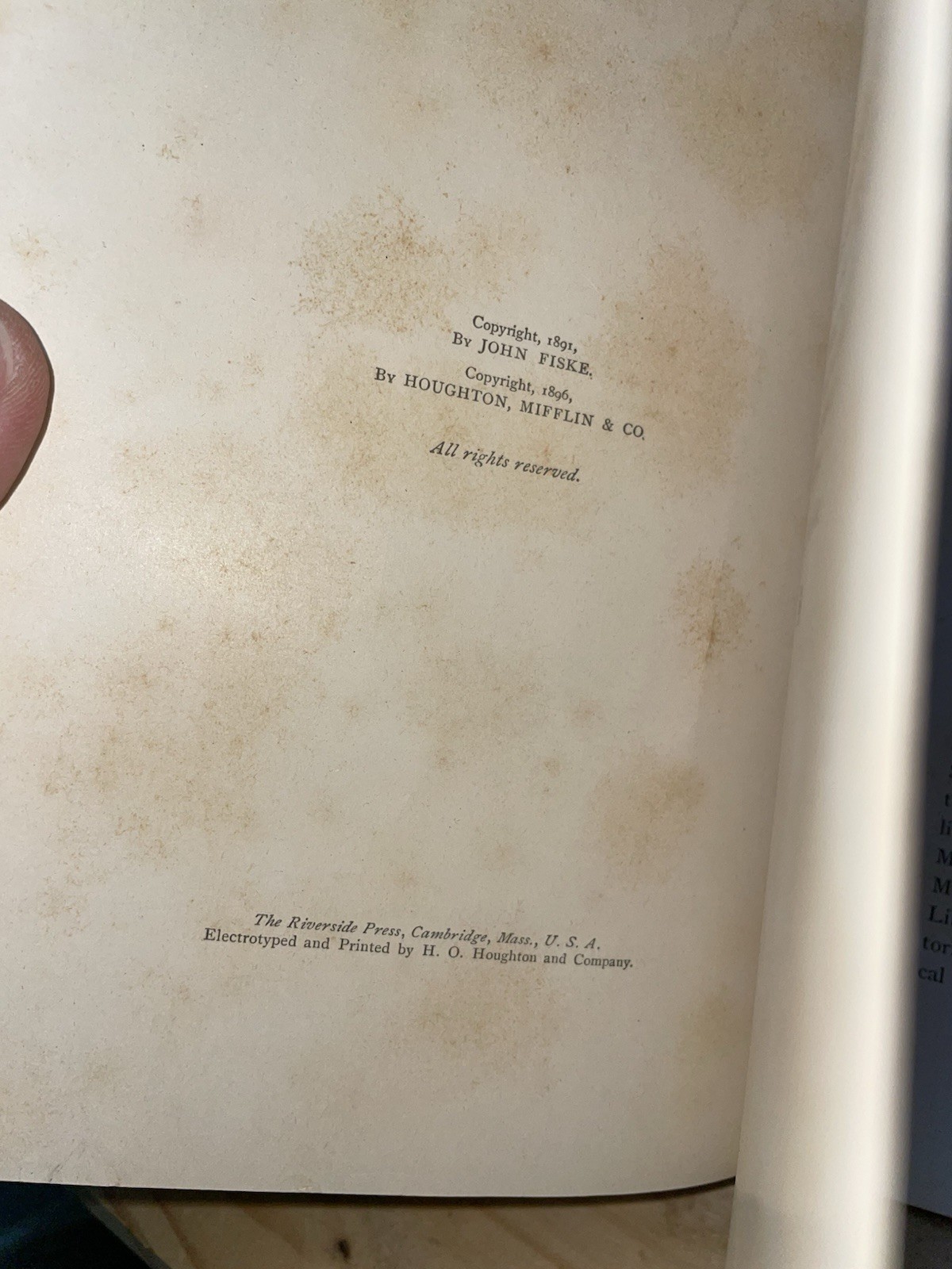 The American Revolution-Volume I by John Fiske (1896, Hardcover)