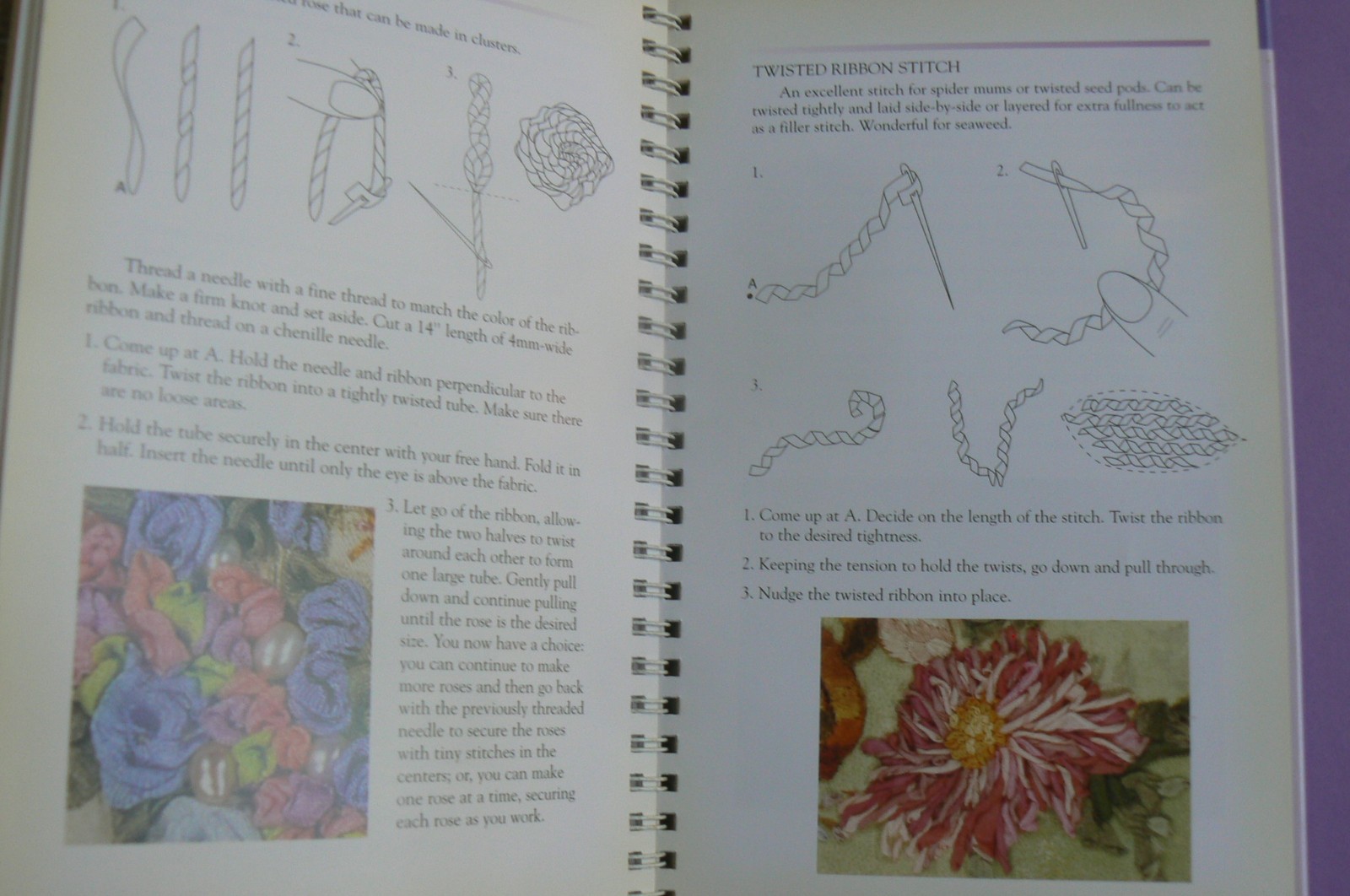 FLORAL STITCHES, illustrated guide, Judith Baker Montano,spiral HC LN!