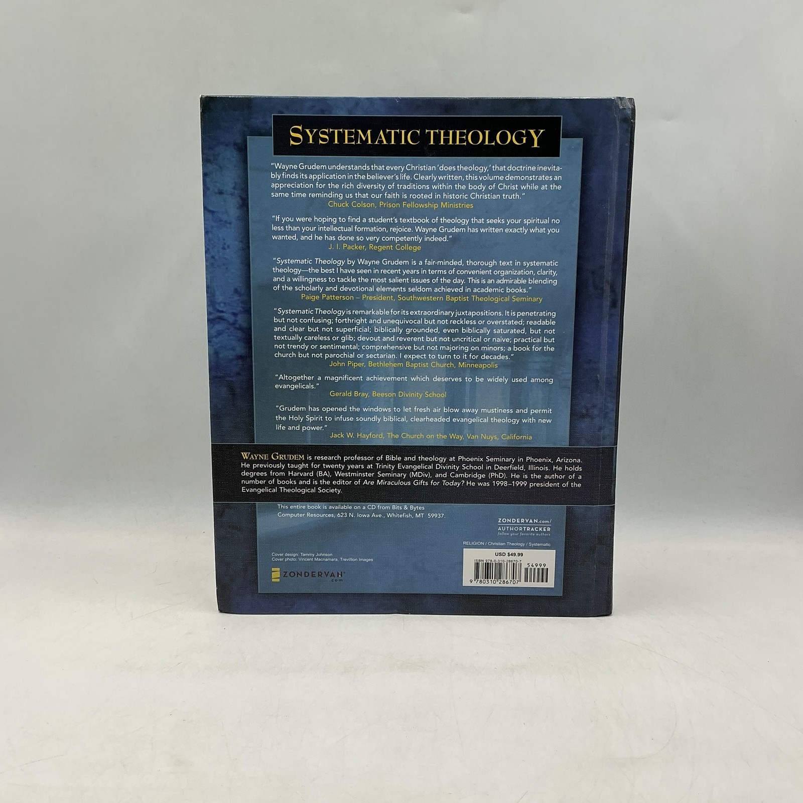 Systematic Theology An Intro Wayne Grudem 1994 Blue HC Zondervan Dust Jacket