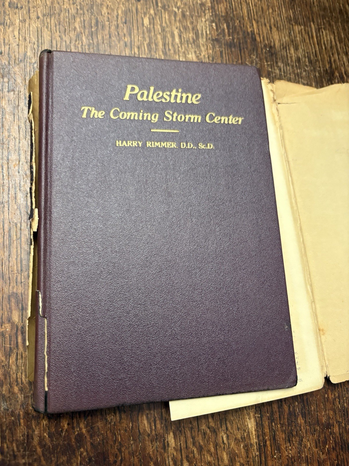 1941 Palestine The Coming Storm Center Harry Rimmer HC / DJ