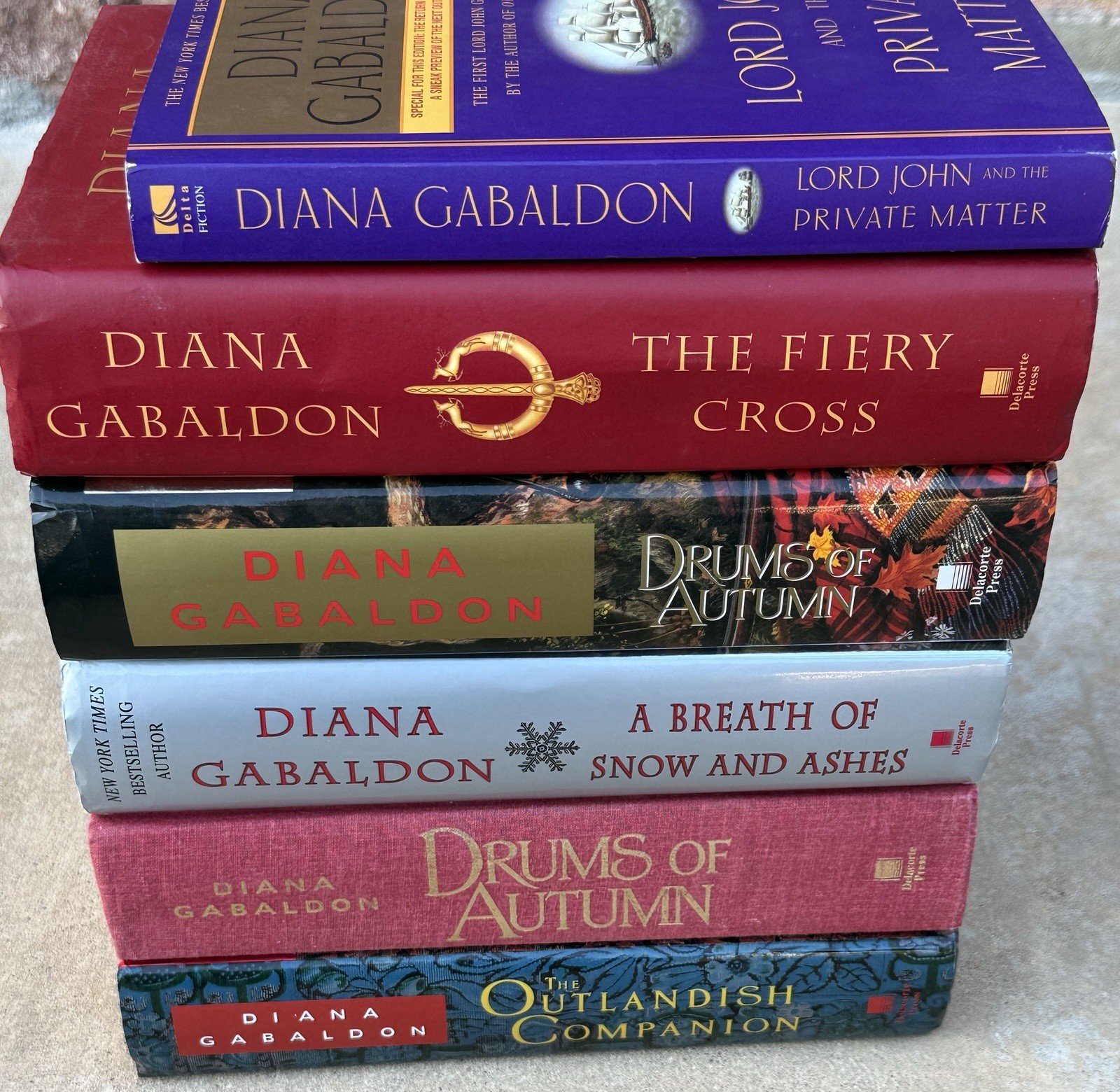 Diana Gabaldon Lot Of 6 Books 5 Hardcover & 1 Paperback – 2 Drums Of Autumn