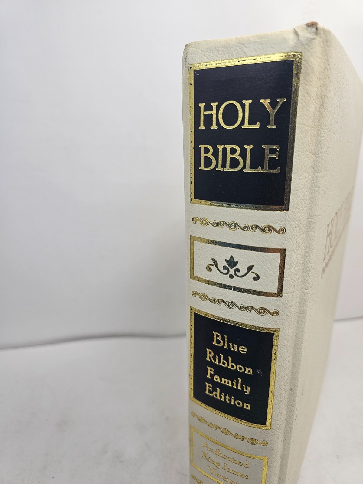 Holy Bible King James Version Special Blue Ribbon Edition Family Hertel 1988