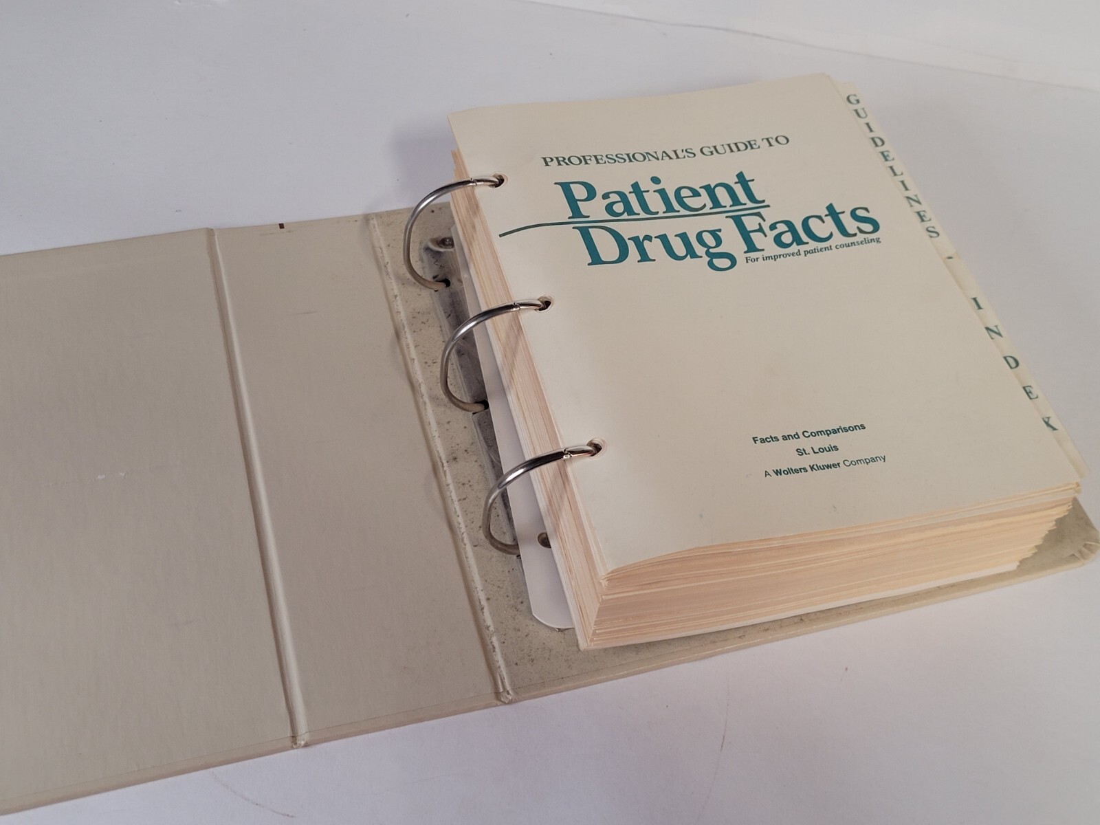 Professionals Guide To Patient Drug Facts And Comparisons 1995 Wolters Kluwer Co
