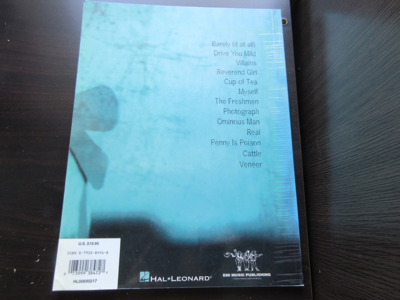 The Verve Pipe Villains US Score Song Book Guitar TAB Photograph The Freshmen