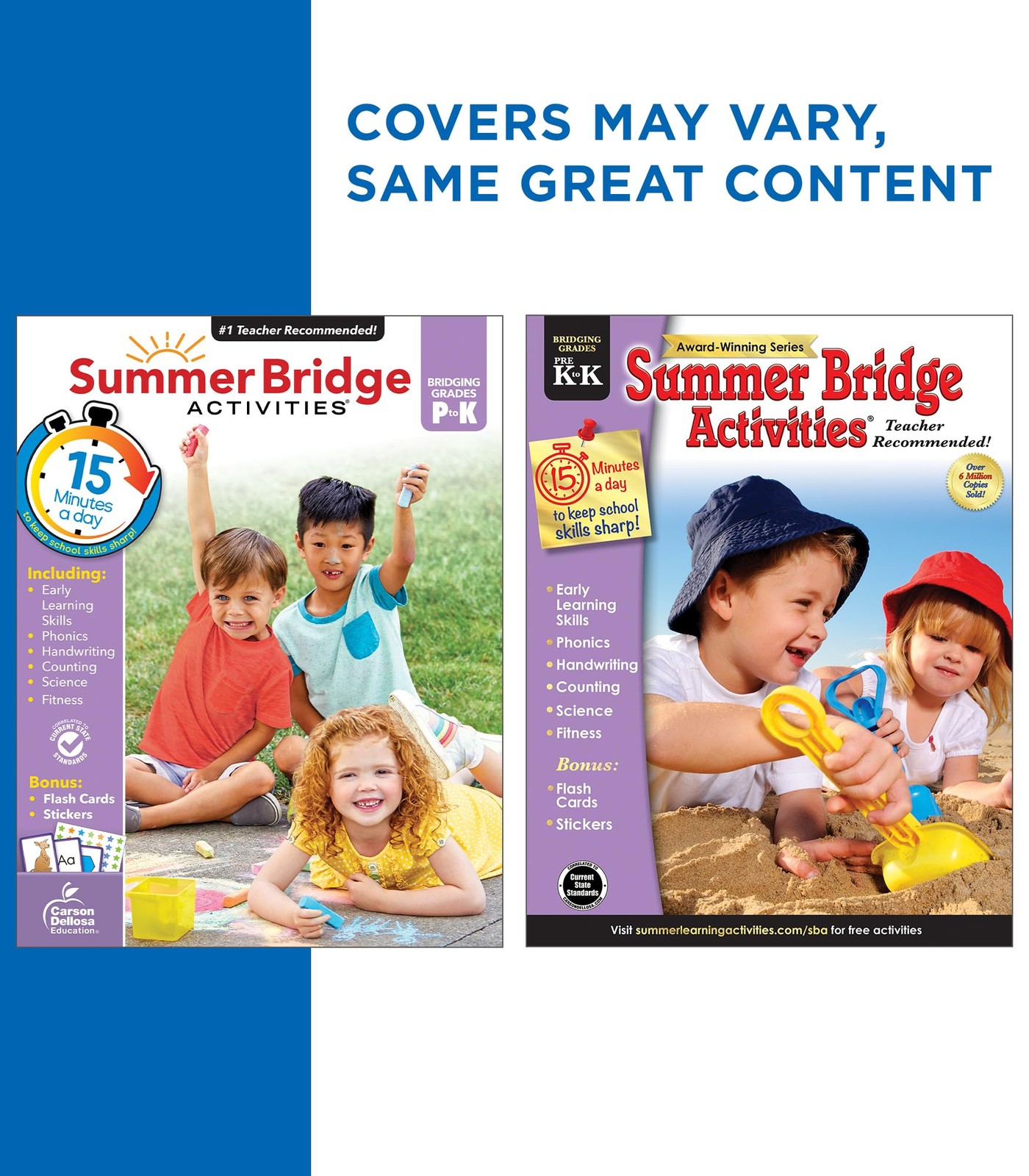 Summer Bridge Activities Workbook PreK to Kindergarten 15 Minutes a Day 160 P…