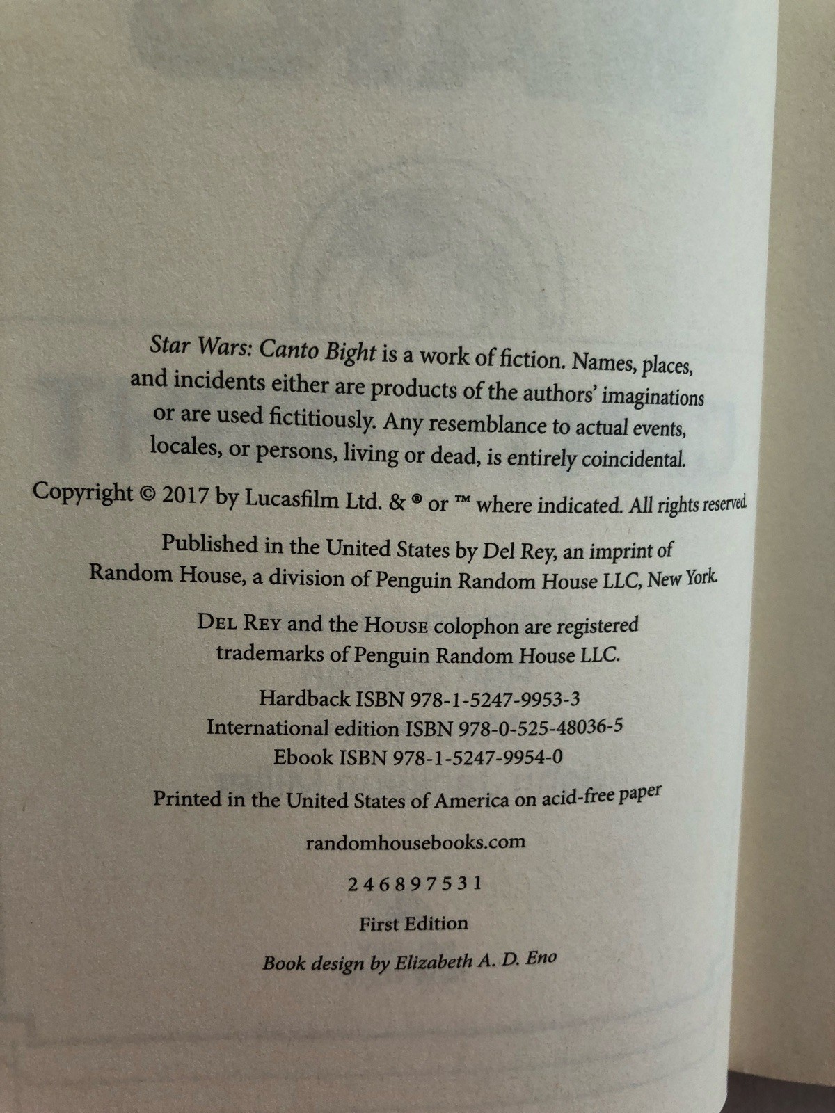 Star Wars: Canto Bight by Saladin Ahmed (2017, First Ed. HC)