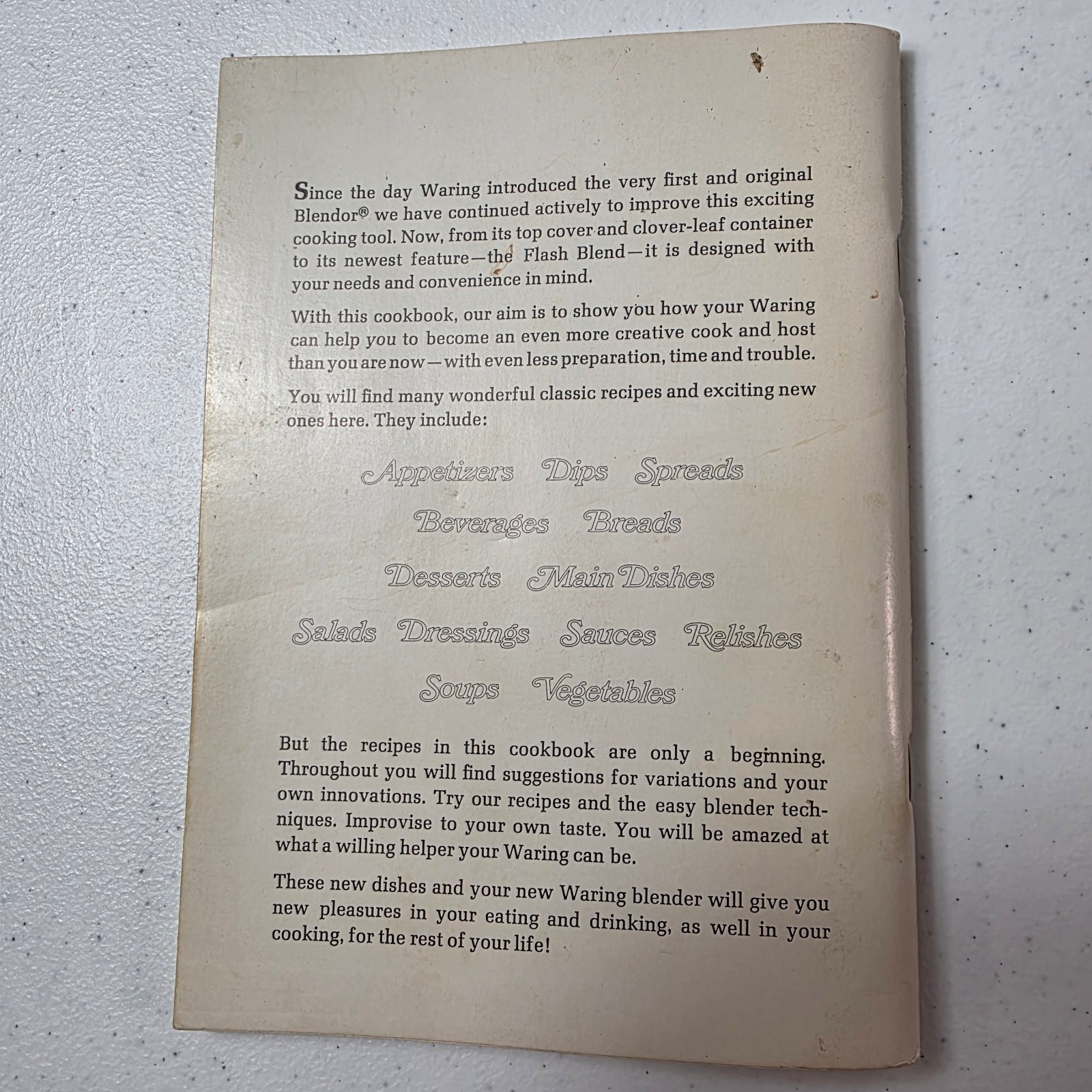1969 Waring 14 Speed Blender Recipe Book “The Pleasure of Blending” 92 Pages