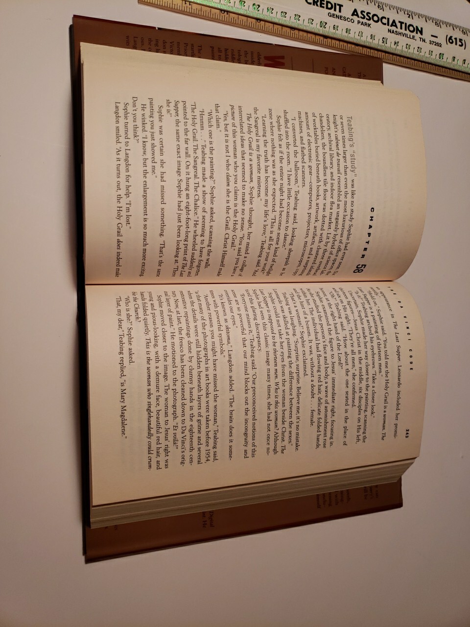 The Da Vinci Code 1st EDITION book w/ Skitoma & Lyon Print Error-Dan Brown 2003