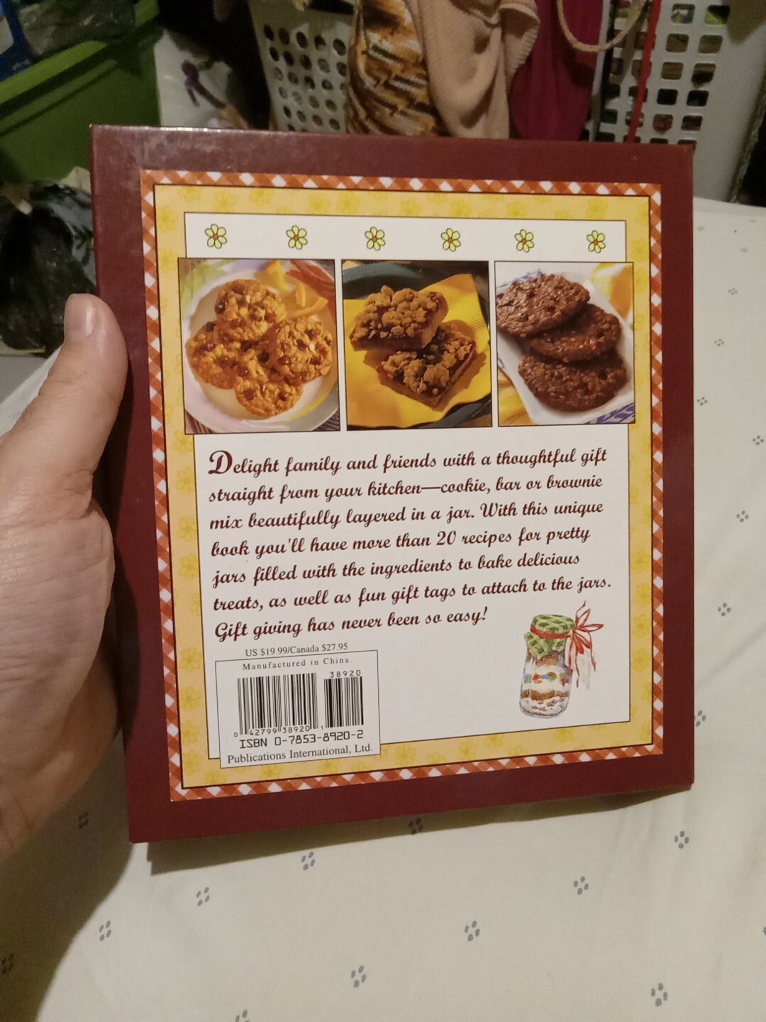 Gifts From A Jar “Cookies, Brownies & Bars” Complete With Raffi & Fabric Book