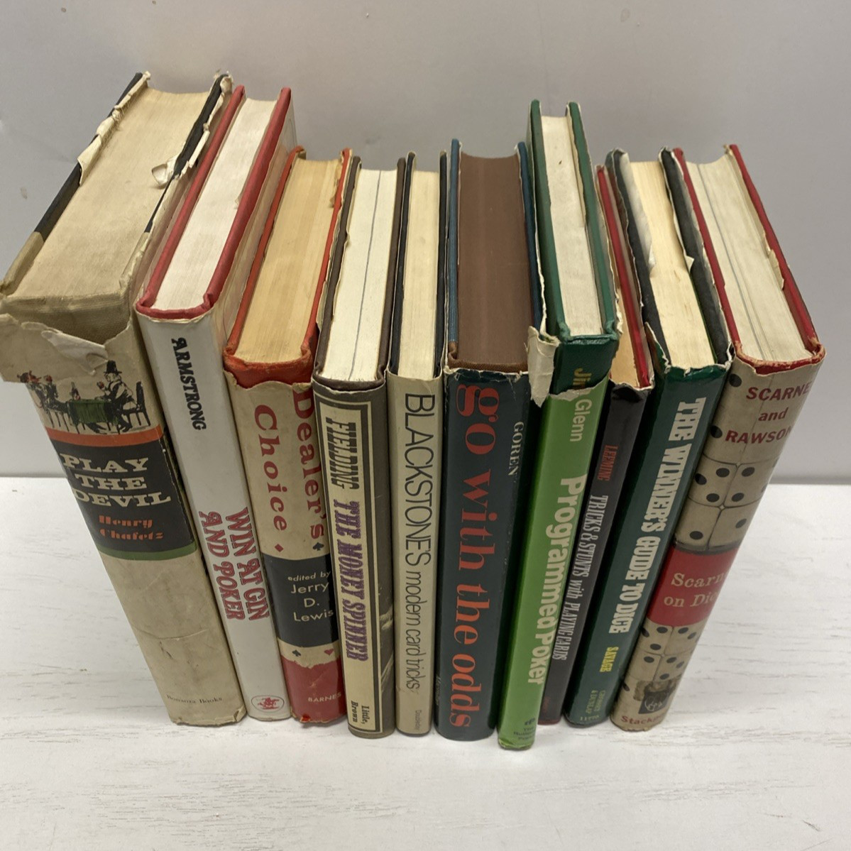 Poker,Dice,Card games Books Lot of 10 HC,DJ