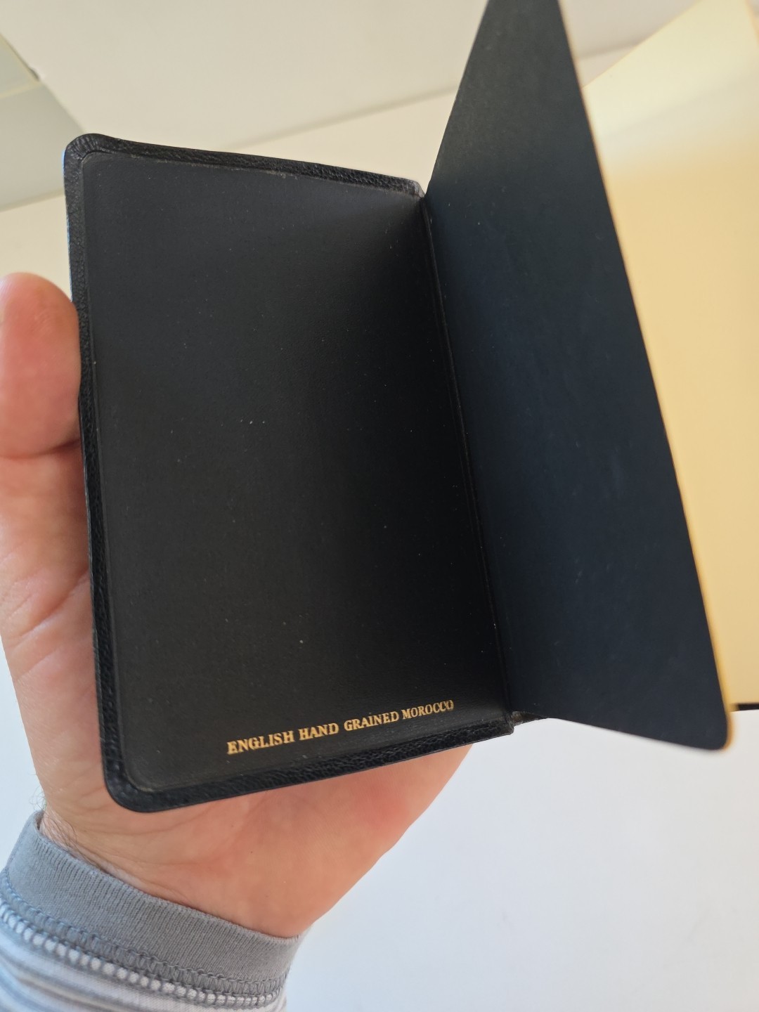 Vintage Cambridge Crystal Bible KJV Compact Superfine Black Morocco Leather
