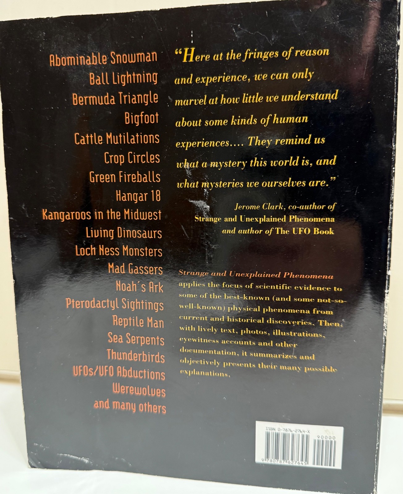STRANGE AND UNEXPLAINED PHENOMENA BOOK JEROME CLARK and NANCY PEAR