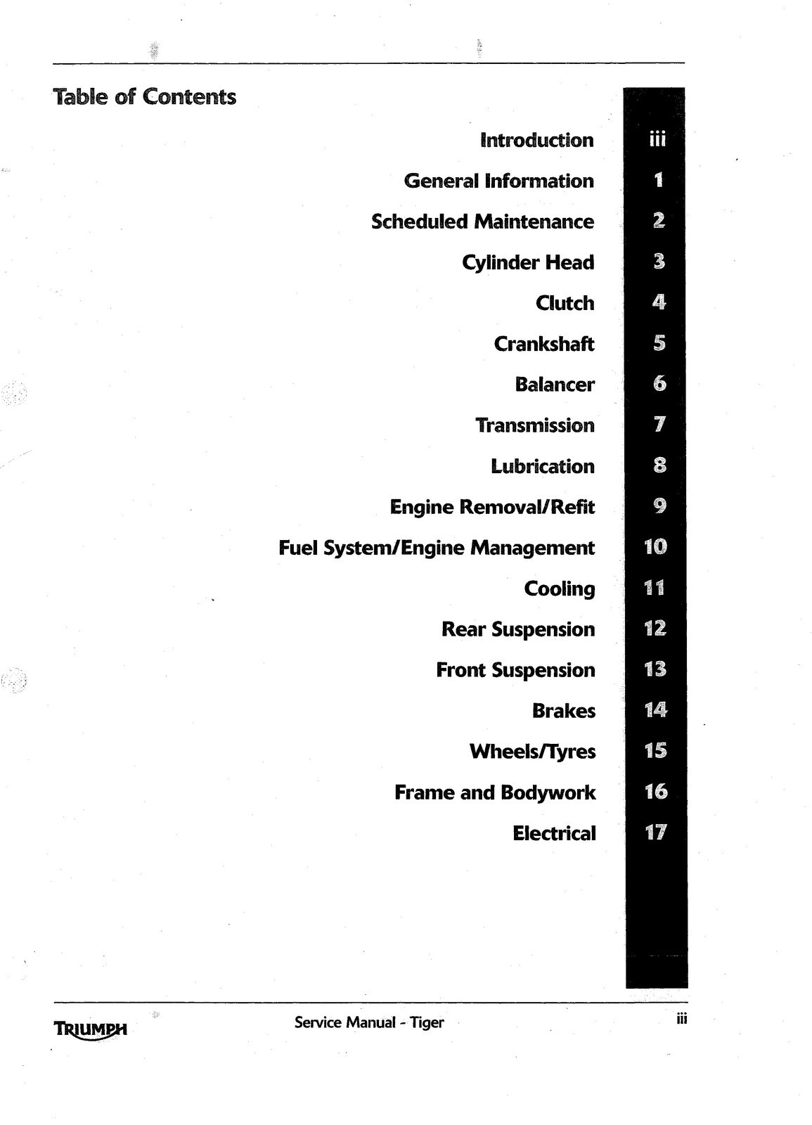 TRIUMPH Tiger 1050 Workshop Manual 2006, DOUBLE BINDING – PROTECTIVE COVERS