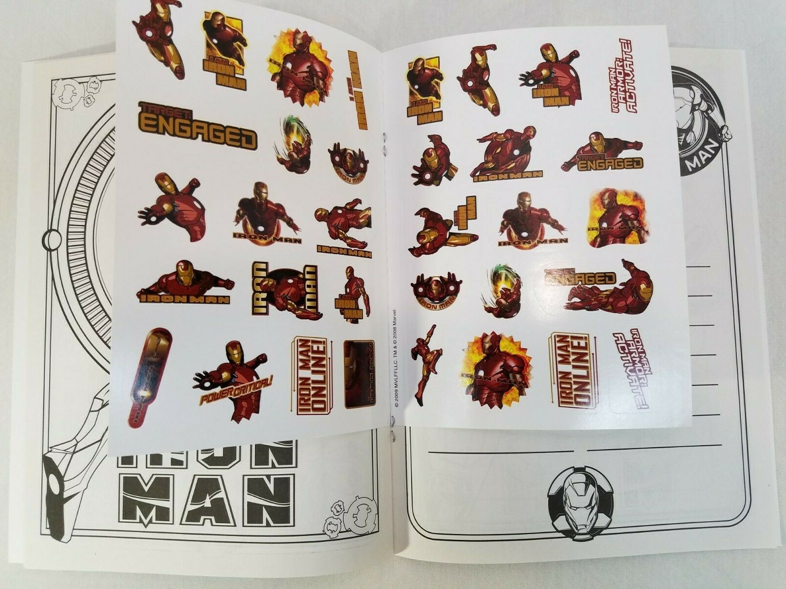 Marvel Iron Man Activity Book Includes 30 Stickers 2008 Bendon Publishing