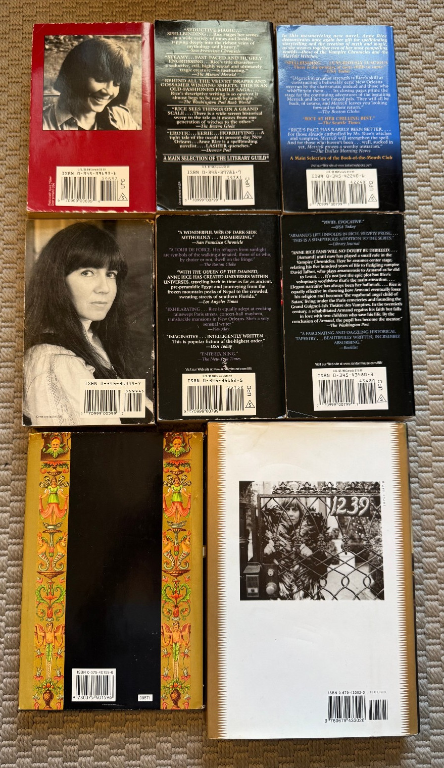 Anne Rice Lot 8 Books Vampire Chronicles Vintage Mummy Vampire Armand