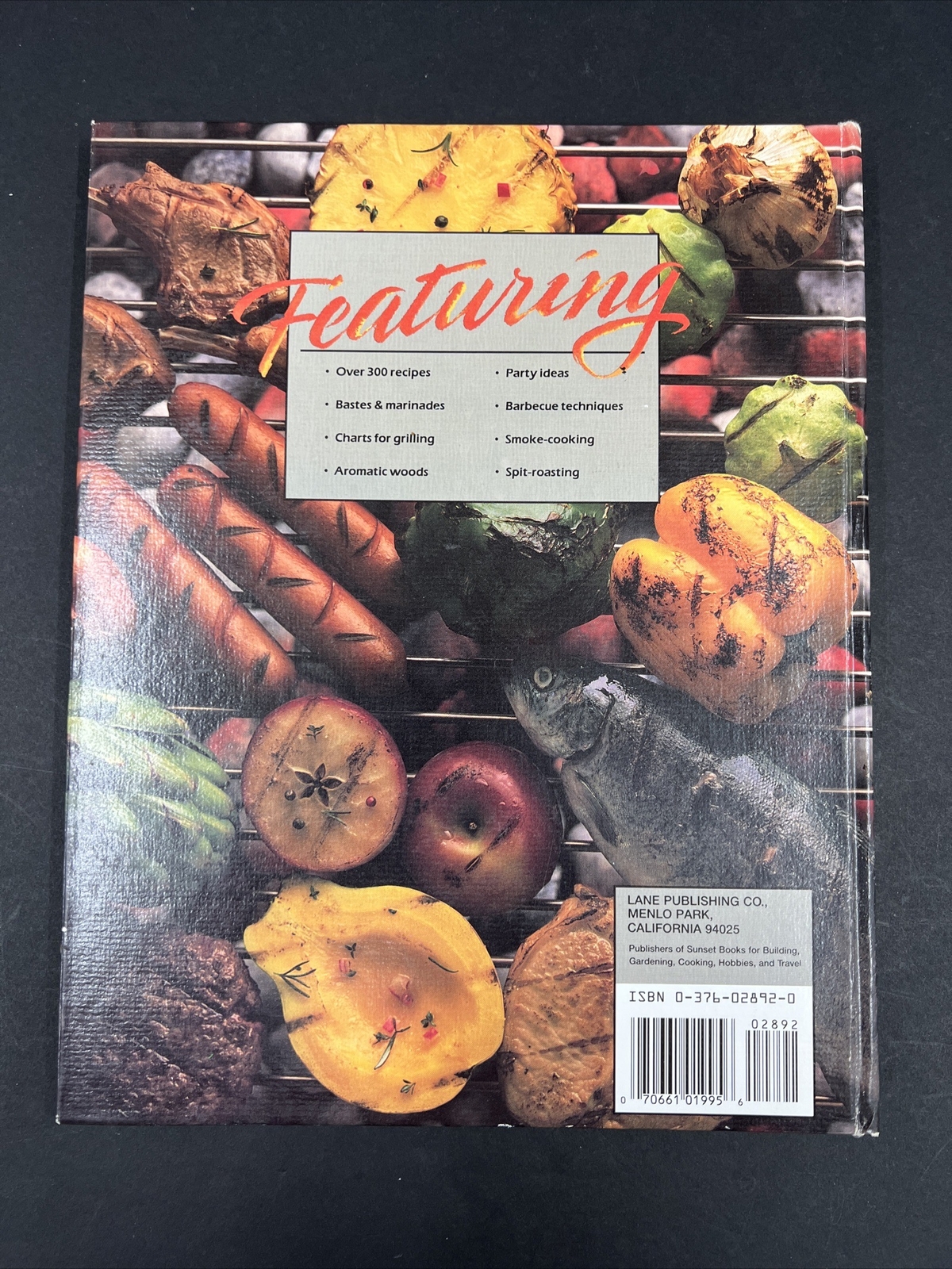 The Ultimate Grill Book Sunset Magazine Lane Publishing 1989 Cookbook Hardcover