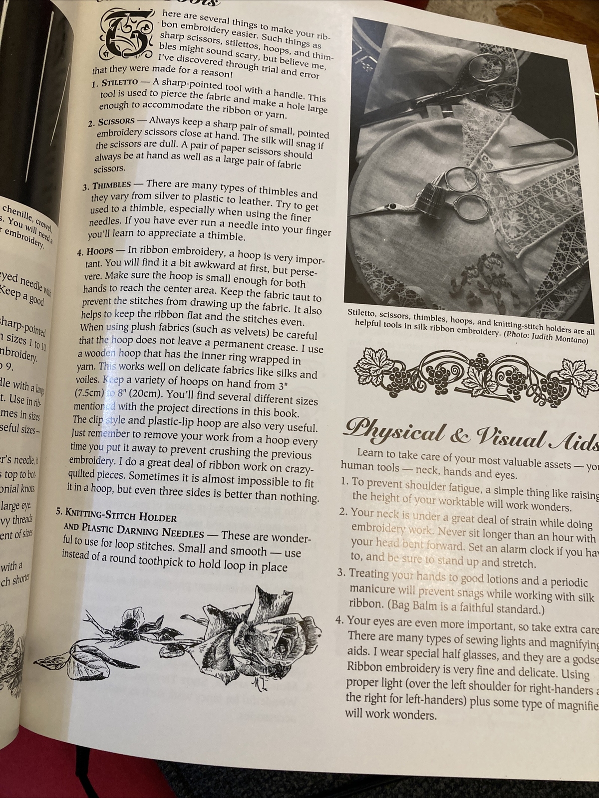 Vtg Rare 1993 The Art Of Silk Ribbon Embroidery by Judith Baker Montano