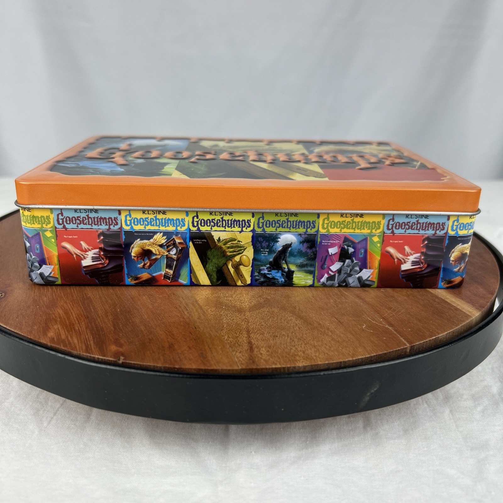 Goosebumps Retro Fear Limited Edition Collectible Tin Book Set Orange VGC Books
