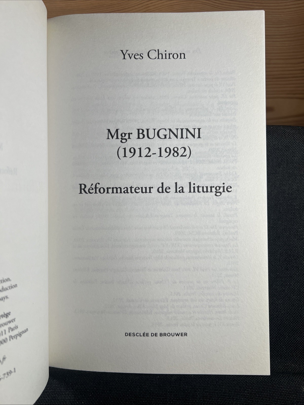 Annibale Bugnini by Yves Chiron (2016 Trade PB, French)