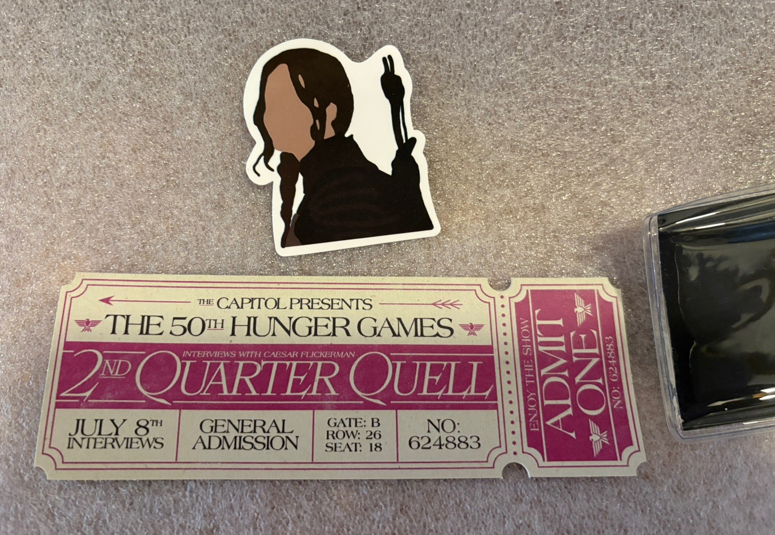 The Hunger Games: Enjoy the Show Bookmark In Original Sleeve And Sticker