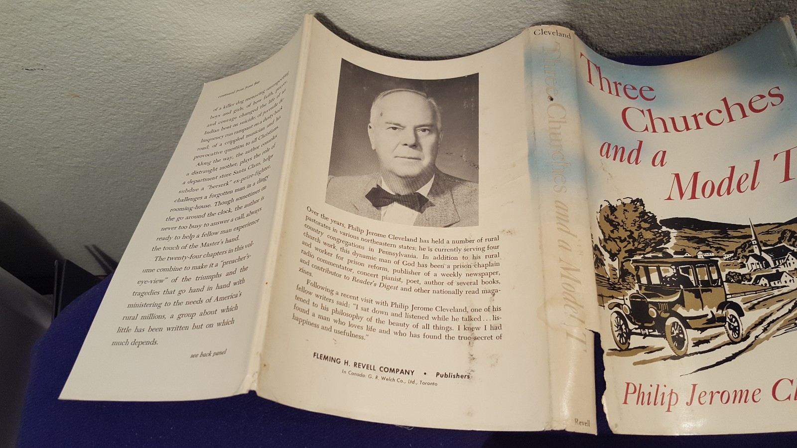 1960 THREE CHURCHES & a MODEL T Hardcover Book by PHILIP CLEVELAND 1st Edition