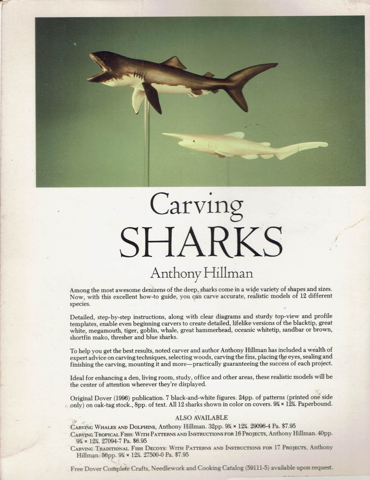 Carving Sharks by Anthony Hillman – Paperback book
