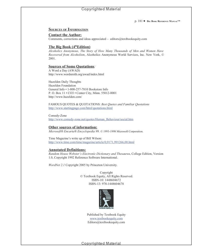 Big Book Study Guide , Deep Dive, Successful Recovery, First 164 Pages.