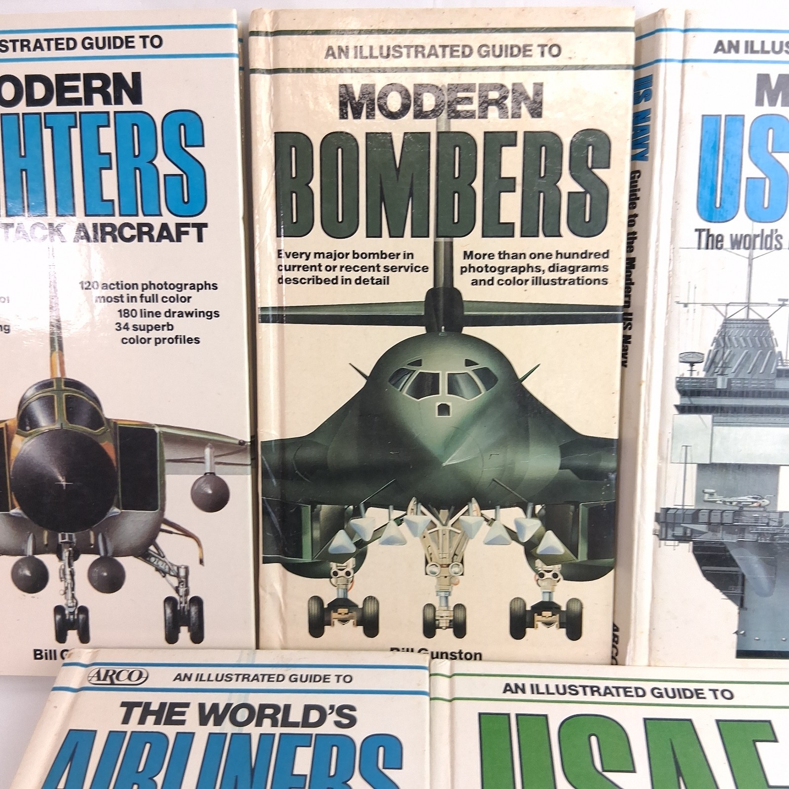 An Illustrated Guide To Books Navy Airliners USAF Bombers Fighters Lot of 5