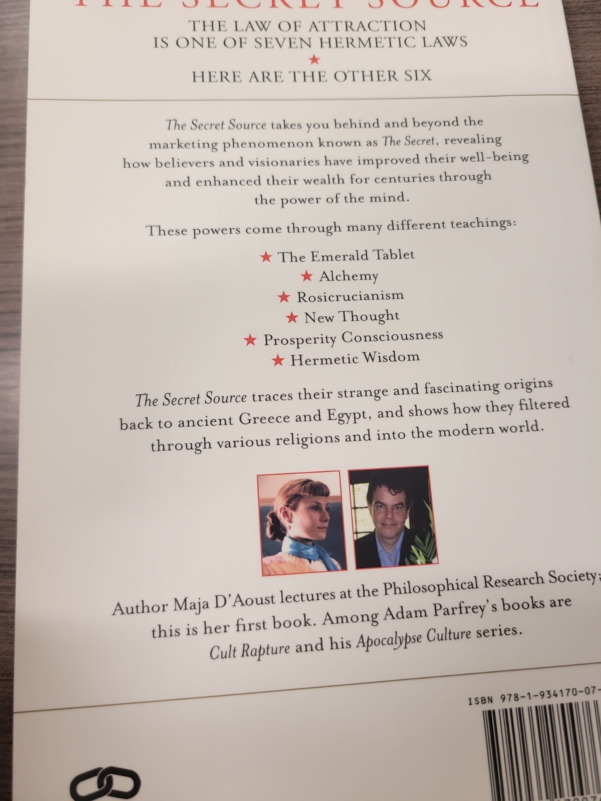 Process Media Secret Source Hermetic Laws by D’Aoust & Parfrey (2007, Paperback)